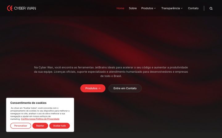 Screenshot of cyberwan.com.br