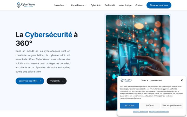 Capture d'écran de cyberwave.fr