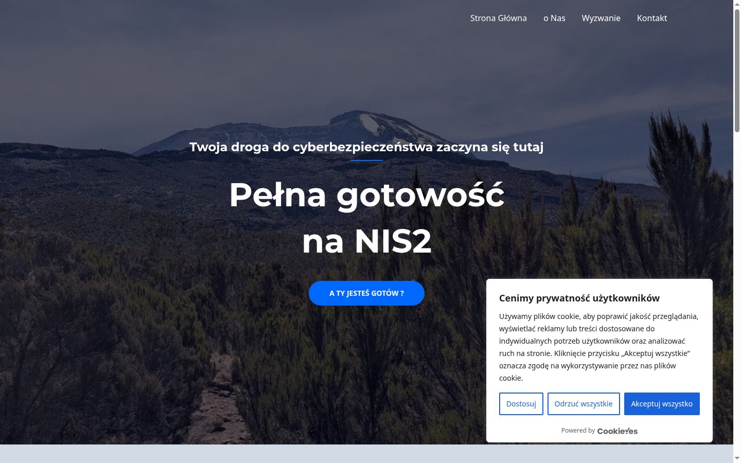 Snímek obrazovky baneru souhlasu zobrazeného před jakoukoli interakcí