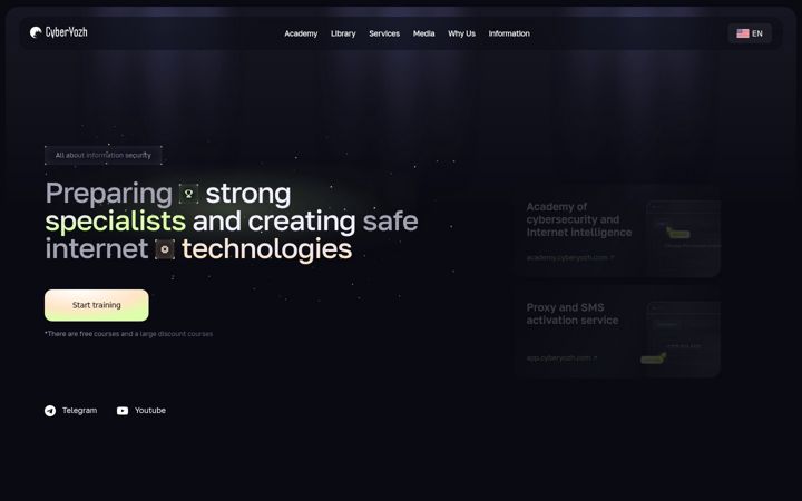 Screenshot of cyberyozh.com