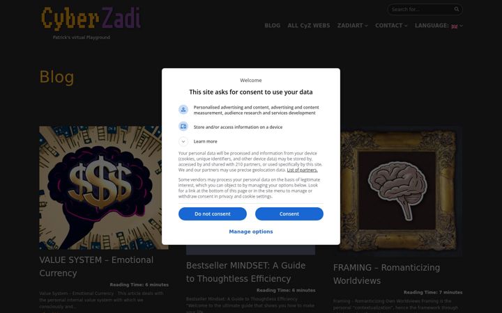 Posnetek zaslona cyberzadi.net