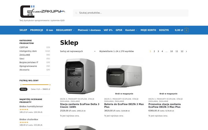 Screenshot of cyberzakupy.pl
