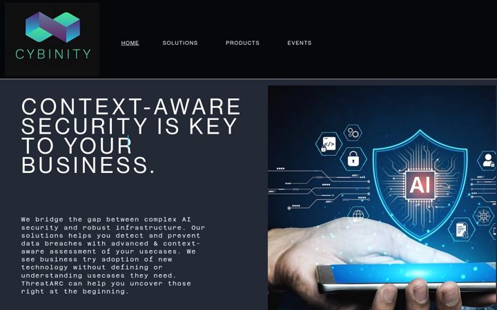 Screenshot of cybinity.com
