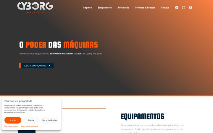Screenshot of cyborgindustrial.com.br