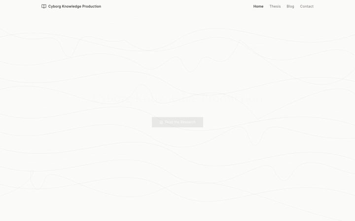 Screenshot of cyborgknowledgeproduction.com