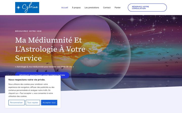 Capture d'écran de cybrine-astrologue.fr