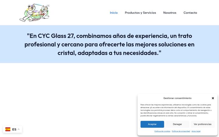 Captură de ecran a cycglass27.es