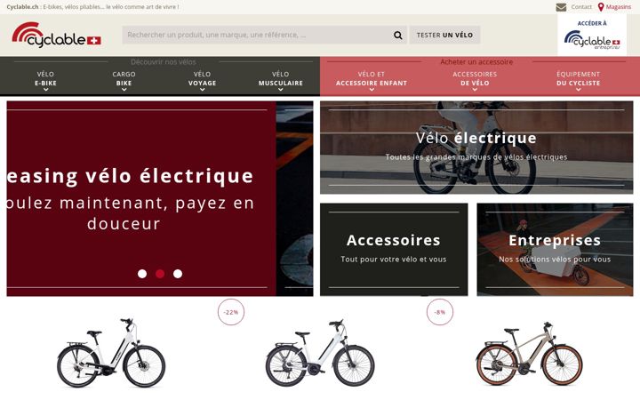 Screenshot of cyclable.ch