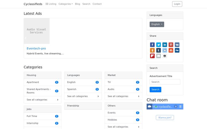 Screenshot of cyclassifieds.com