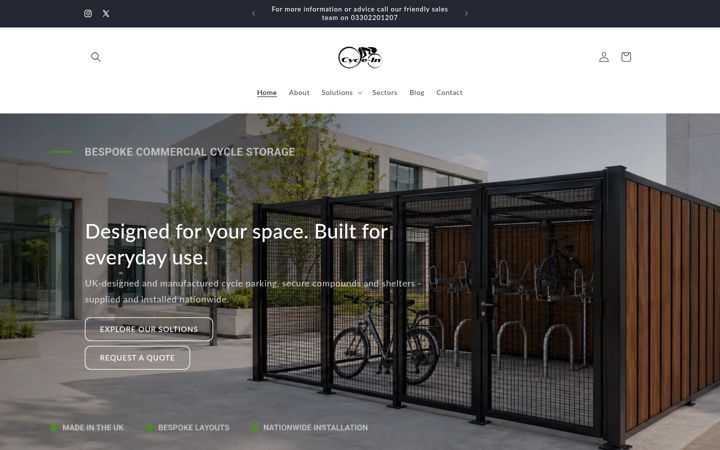 Screenshot of cycle-in.co.uk