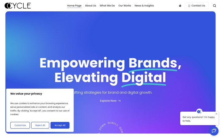 Screenshot of cycle-marketing.com
