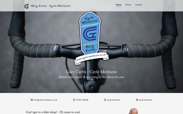 Screenshot of cycle-mechanic.co.uk