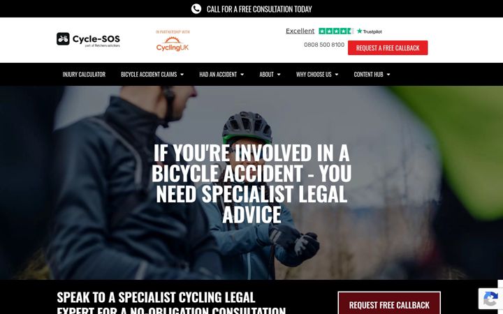 Screenshot von cycle-sos.co.uk