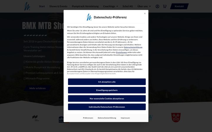 Screenshot of cycle-training.de