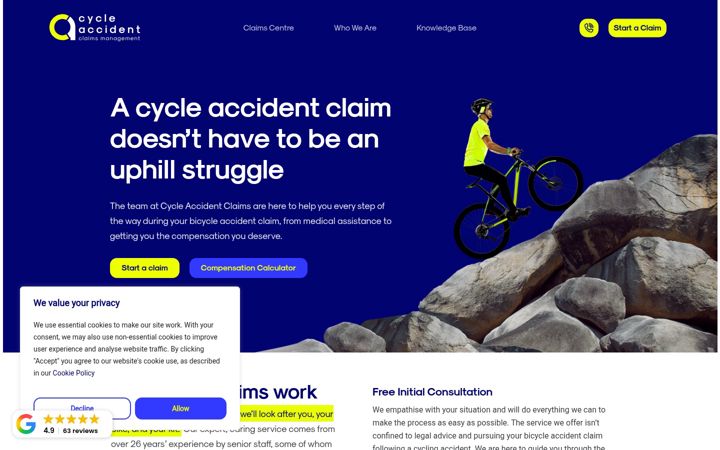 Screenshot von cycleaccident.co.uk