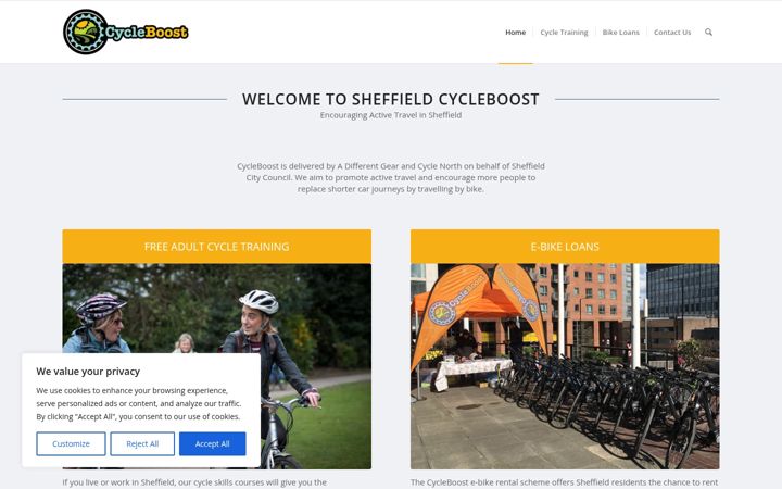Screenshot of cycleboost.org