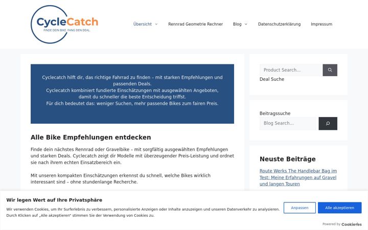 Screenshot of cyclecatch.com