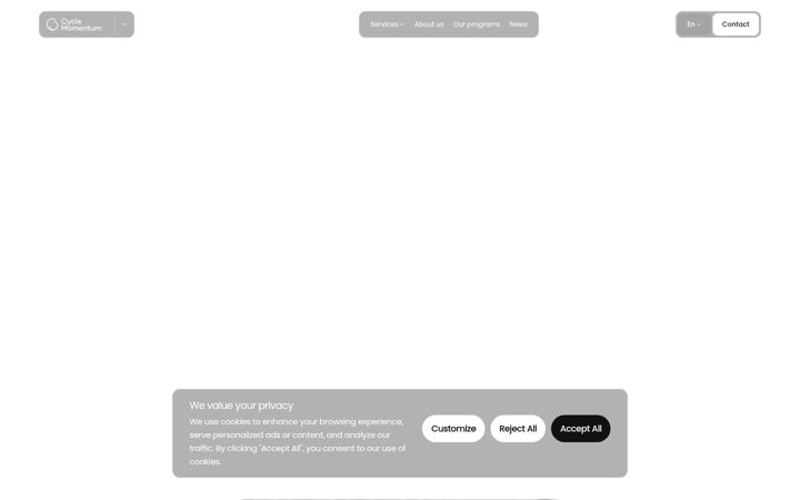 Screenshot of cyclemomentum.com