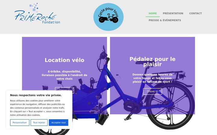Screenshot of cyclepourtous.ch