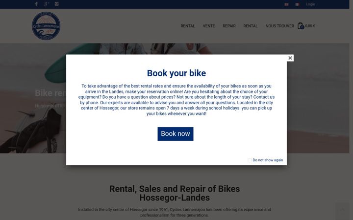 Screenshot van cycles-lannemajou.fr