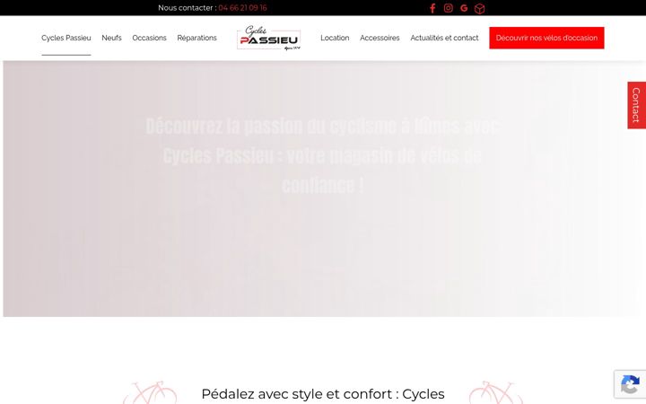 Screenshot van cycles-passieu.fr