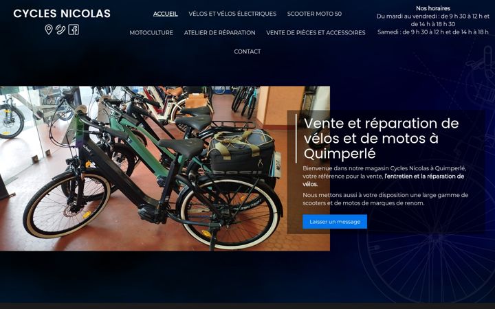 Screenshot van cyclesnicolas.fr