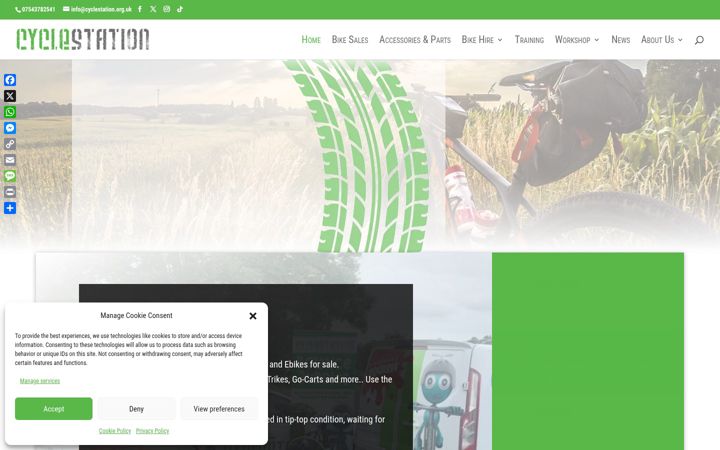 Screenshot of cyclestation.org.uk