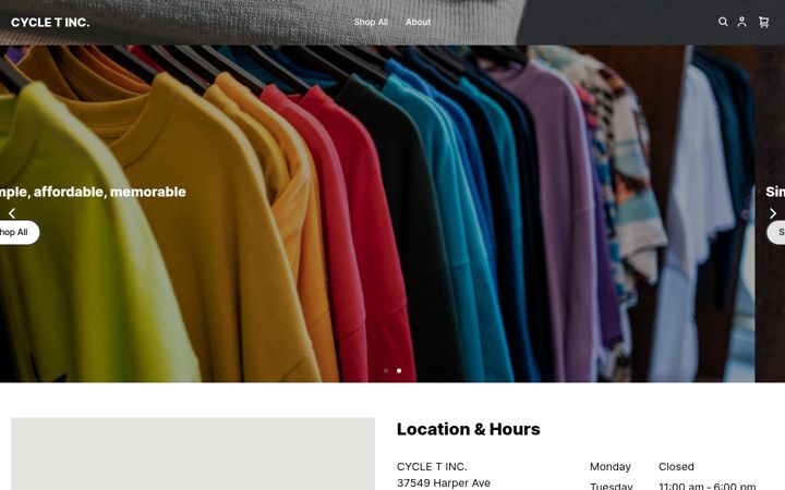 Screenshot of cycletinc.com