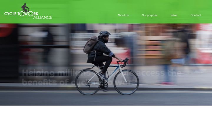 Screenshot of cycletoworkalliance.org.uk