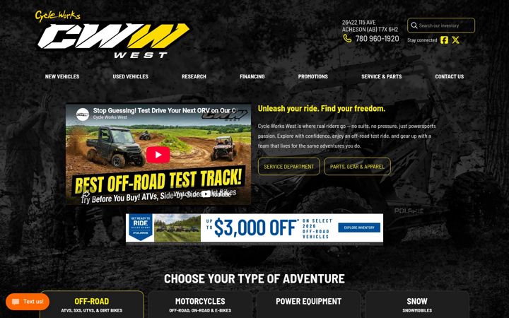Screenshot of cycleworksacheson.com