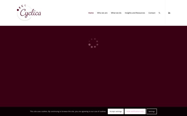 Screenshot of cyclica.org