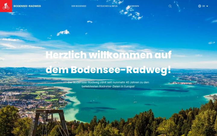 Screenshot of cycling-lake-constance.com