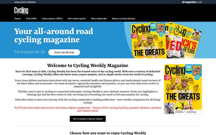Captura de pantalla de cycling-weekly-magazine.co.uk