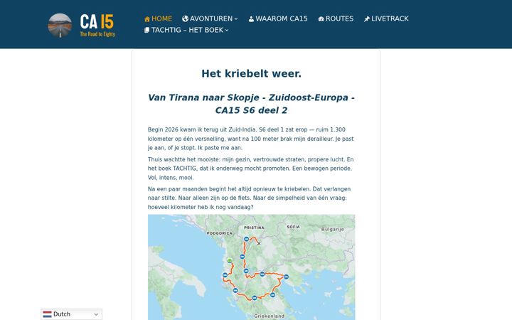 Screenshot of cyclingadventure15.com
