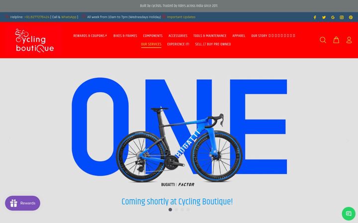 Screenshot of cyclingboutique.in