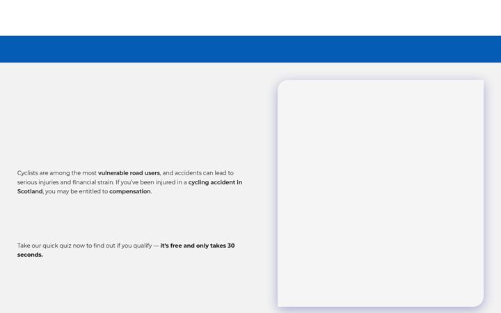 Captura de pantalla de cyclingclaimsscotland.uk