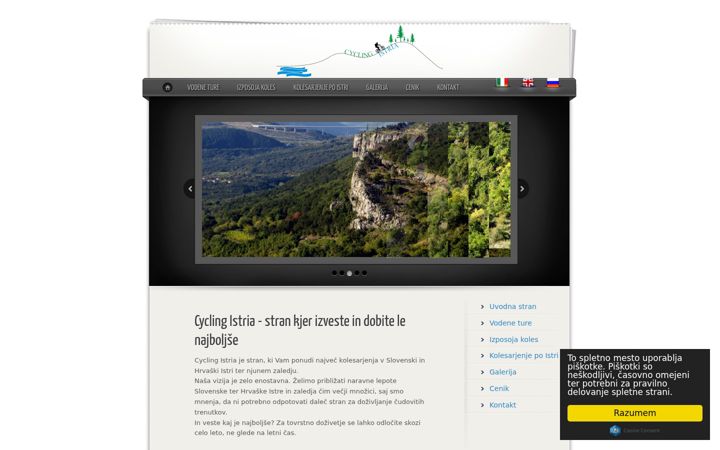 Screenshot of cyclingistria.com