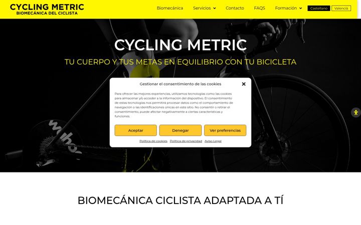Screenshot of cyclingmetric.com
