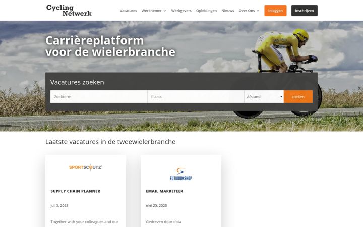 Screenshot of cyclingnetwerk.nl