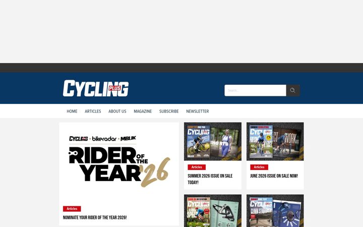 Screenshot of cyclingplus.com