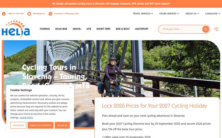 Screenshot of cyclingslovenia.com