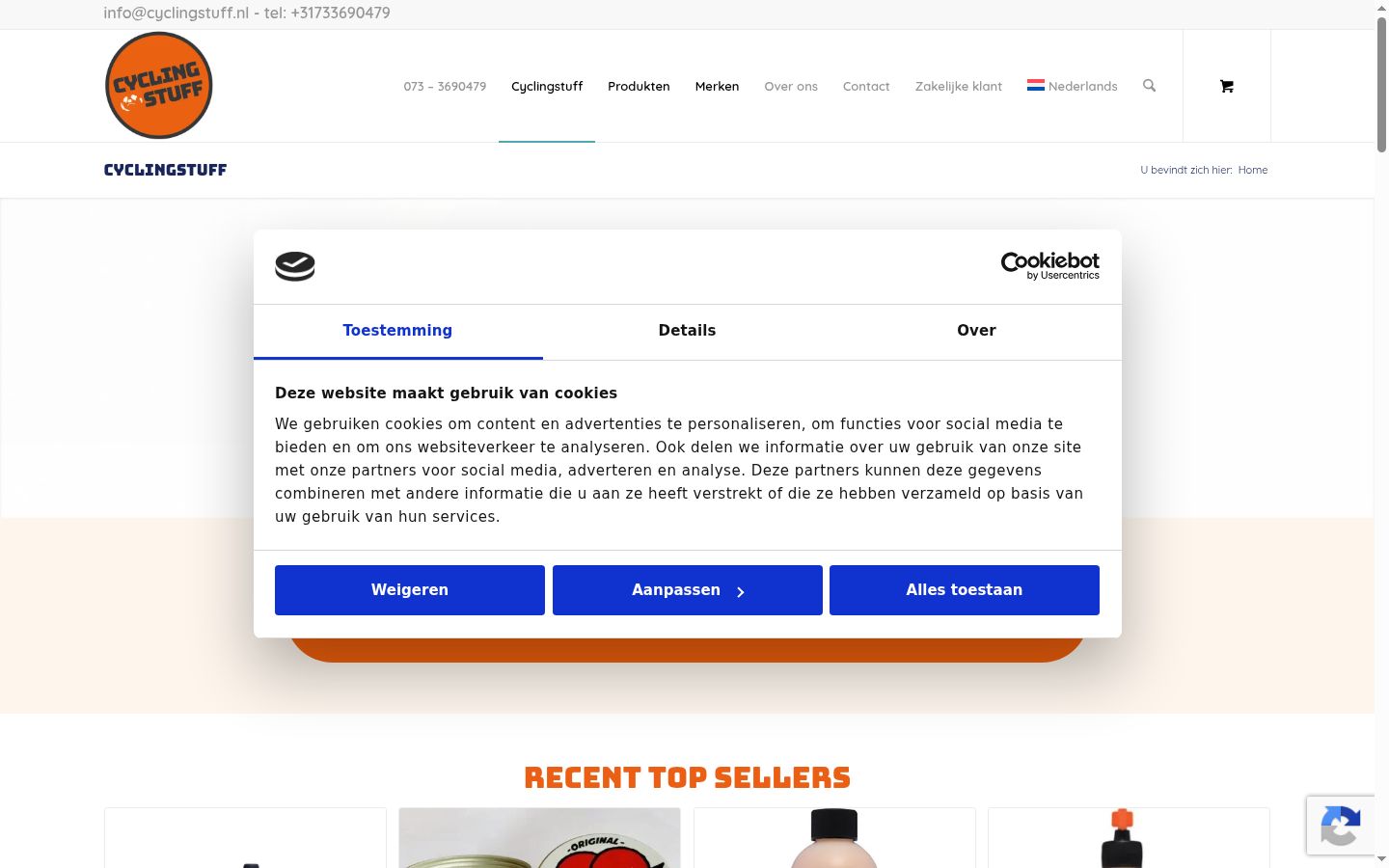 Screenshot tal-banner tal-kunsens muri qabel kwalunkwe interazzjoni