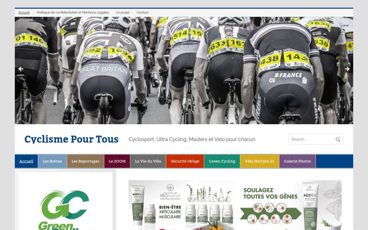 Screenshot of cyclismepourtous.com