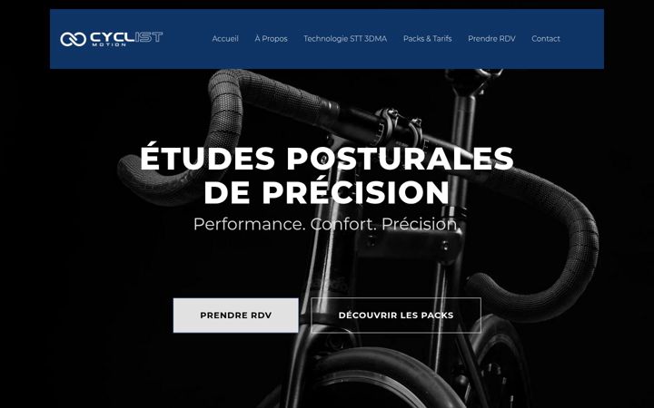 Screenshot of cyclistmotion.fr