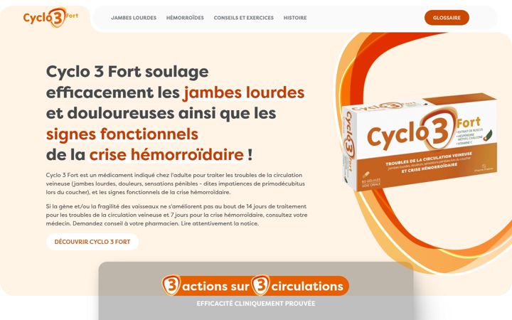 Screenshot of cyclo3fort.fr