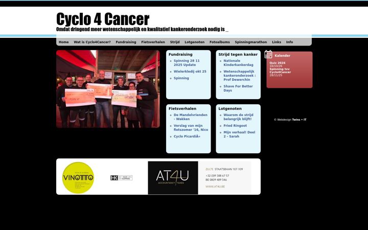 Snímek obrazovky cyclo4cancer.be