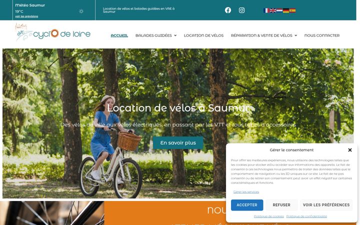 Screenshot of cyclodeloire.fr