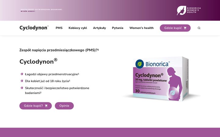 Screenshot of cyclodynon.pl