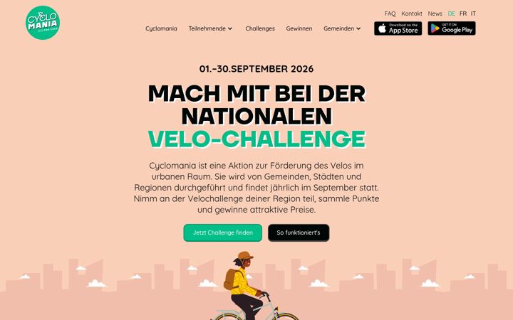 Screenshot of cyclomania.ch