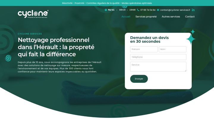 Screenshot von cyclone-services.fr